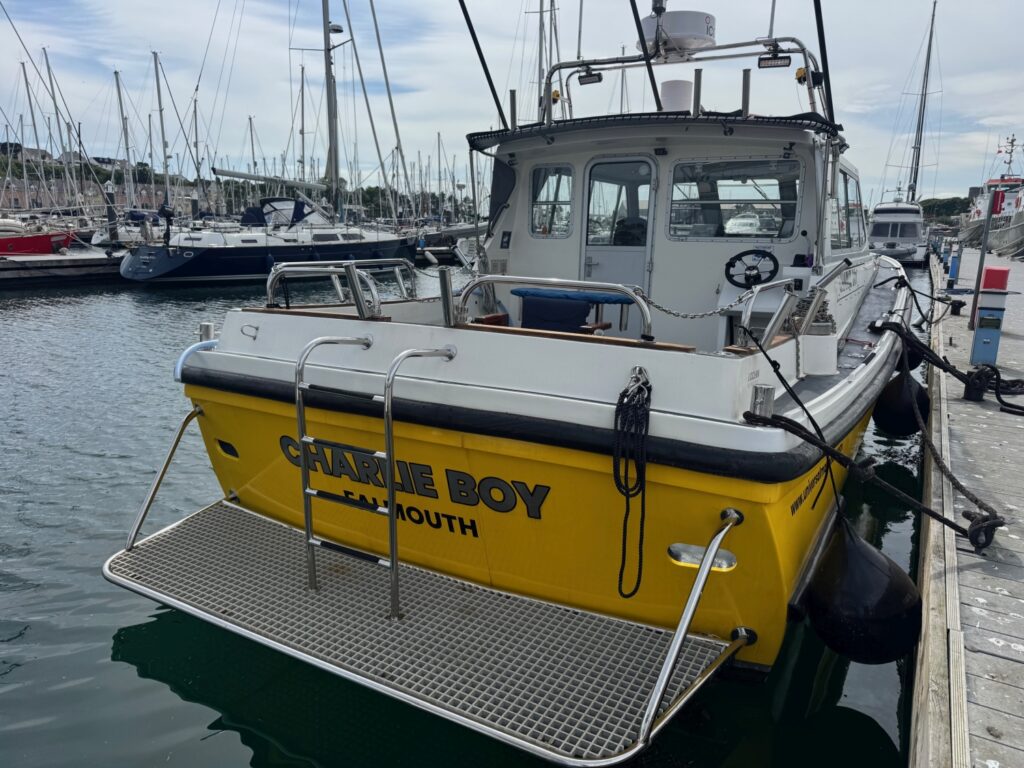 Opportunity Charters Blue Fin Tuna Fishing Plymouth Southwest UK - Charlie Boy Sporting New Fishing Rigs and Equipment Stern View