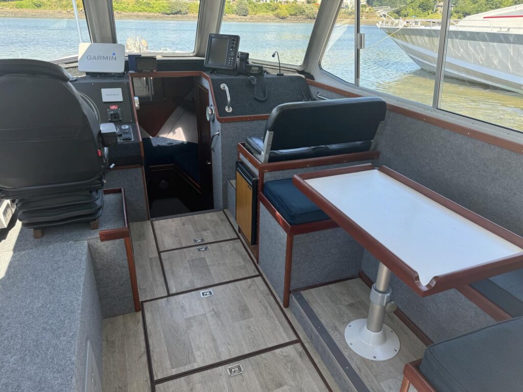Universal Marine Plymouth Workboat Charter Charlie Boy Lochin 333 Main Cabin