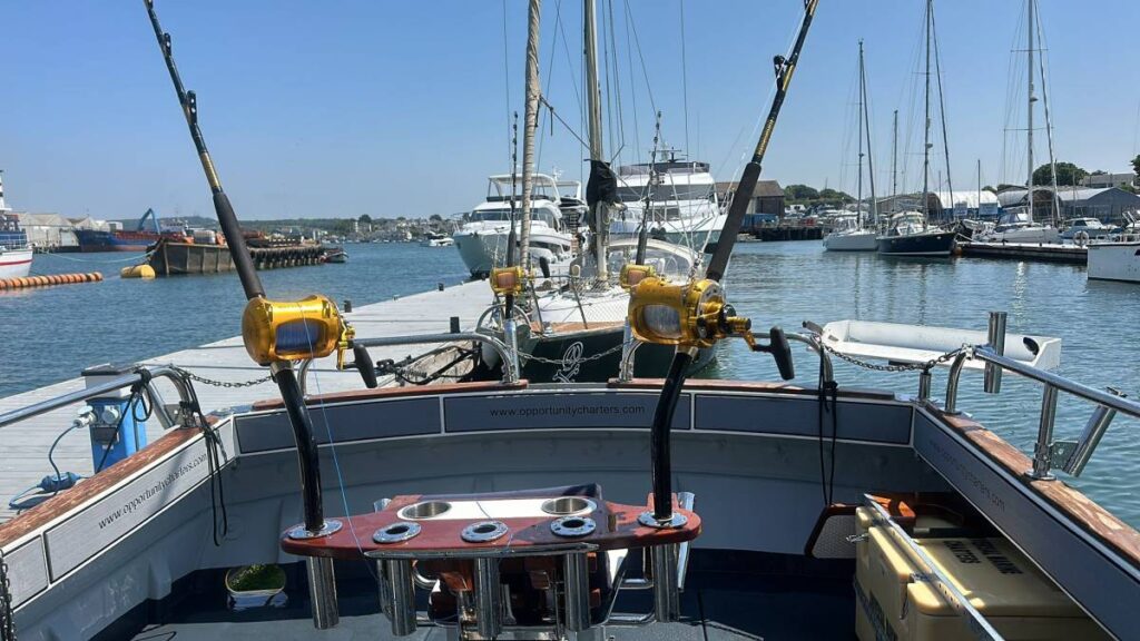 Opportunity Charters Charlie Boy departing for another successful day catching Bluefin Tuna here she is fully loaded with brand new fishing gear
