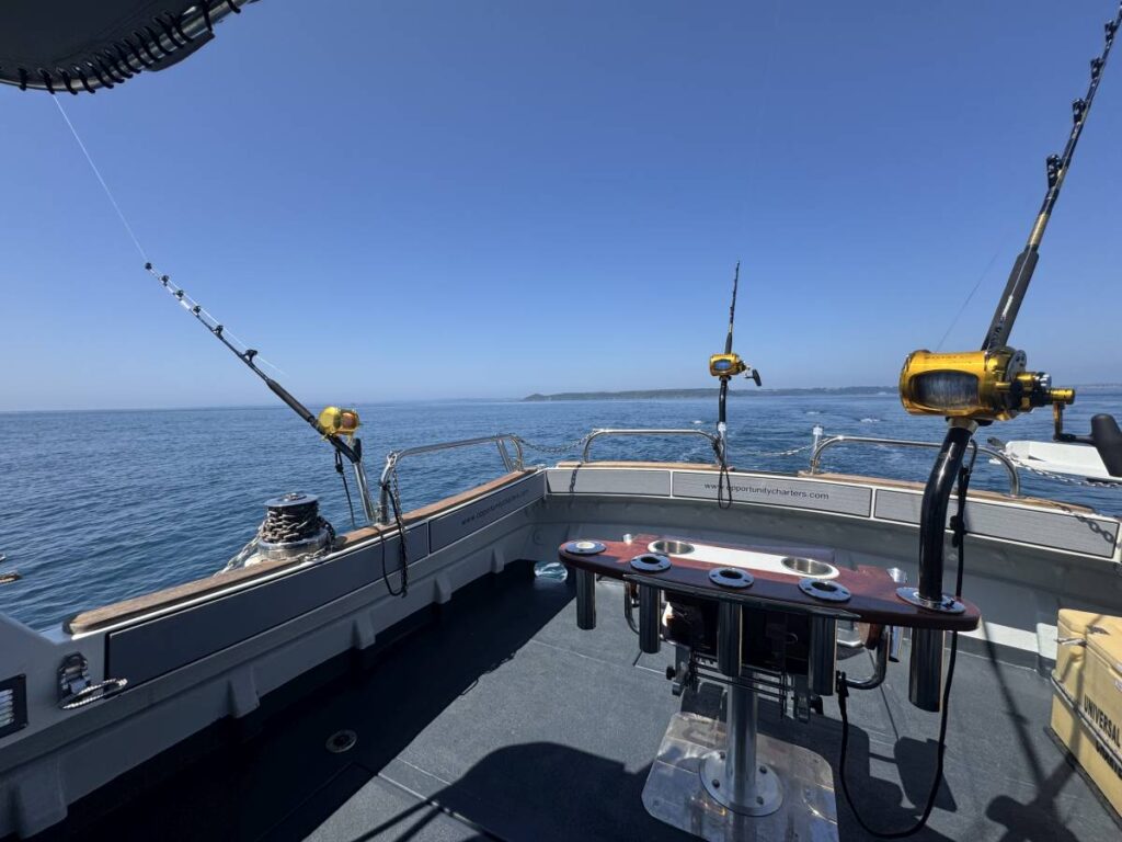 Opportunity Charters Charlie Boy working at sea for a successful day fishing and catching Bluefin Tuna